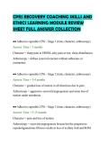 CPRS RECOVERY COACHING SKILLS AND&NewLine;ETHICS LEARNING MODULE REVIEW&NewLine;SHEET FULL ANSWER COLLECTION