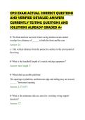 CPSI EXAM ACTUAL CORRECT QUESTIONS&NewLine;AND VERIFIED DETAILED ANSWERS&NewLine;CURRENTLY TESTING QUESTIONS AND&NewLine;SOLUTIONS ALREADY GRADED A&plus;