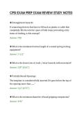 CPSI EXAM PREP EXAM REVIEW STUDY NOTES
