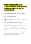 CPSI EXAM PREP QUESTIONS AND&NewLine;ANSWERS CURRENTLY TESTING MATERIAL&NewLine;VERIFIED DETAILED SOLUTIONS 100&NewLine;PERCENT CORRECT&NewLine;