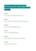 CPSI EXAMPREP BUNDLED EXAMS&NewLine;COMPLETE QUESTIONS WITH ACCURATE&NewLine;ANSWERS