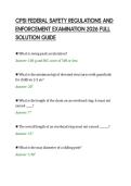 CPSI FEDERAL SAFETY REGULATIONS AND&NewLine;ENFORCEMENT EXAMINATION 2026 FULL&NewLine;SOLUTION GUIDE
