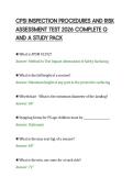 CPSI INSPECTION PROCEDURES AND RISK&NewLine;ASSESSMENT TEST 2026 COMPLETE Q&NewLine;AND A STUDY PACK