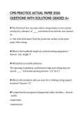 CPSI PRACTICE ACTUAL PAPER 2026&NewLine;QUESTIONS WITH SOLUTIONS GRADED A&plus;&NewLine;