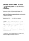 CPSI PRACTICE ASSESSMENT TEST 2026&NewLine;TESTED QUESTIONS WITH FULL SOLUTION&NewLine;GRADED A