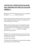 CPSI PRACTICE CERTIFICATION EVALUATION&NewLine;2026 QUESTIONS WITH PRACTICE SOLUTION&NewLine;GRADED A&plus;