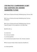 CPSI PRACTICE COMPREHENSIVE SCRIPT&NewLine;2026 QUESTIONS AND ANSWERS&NewLine;GUARANTEED TO PASS