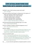 CPXP ACTUAL EXAM PAPER 2026&NewLine;QUESTIONS WITH ANSWERS GRADED A&plus;