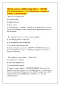 HESI A2 Anatomy and Physiology &lbrack;2026&rsqb; UPDATED&NewLine;ACTUAL Exam Review &vert; Correct Questions & Answers &vert;&NewLine;Detailed Explanations &vert; A&plus;
