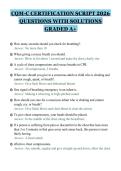 CQM-C CERTIFICATION SCRIPT 2026&NewLine;QUESTIONS WITH SOLUTIONS&NewLine;GRADED A