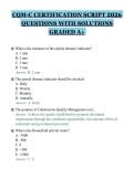 CQM-C CERTIFICATION SCRIPT 2026&NewLine;QUESTIONS WITH SOLUTIONS&NewLine;GRADED A&plus;