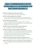 CQM-C COMPREHENSIVE STUDY&NewLine;GUIDE 2026 FULL QUESTIONS AND&NewLine;SOLUTIONS GRADED A&plus;