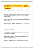 NUR 215 Exam 1 &lbrack;2026&rsqb; LATEST VERIFIED&NewLine;Questions and Answers &vert; Complete Solutions&NewLine;&vert; Graded A&plus;&NewLine;