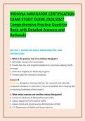 INDIANA NAVIGATOR CERTIFICATION EXAM STUDY GUIDE 2026&sol;2027 Comprehensive Practice Question Bank with Detailed Answers and Rationale