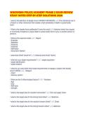 WISCONSIN POLICE ACADEMY PHASE 2 EXAM REVIEW&NewLine;STUDY NOTES STEP-BY-STEP SOLUTIONS 2026