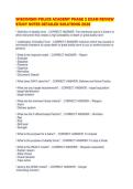 WISCONSIN POLICE ACADEMY PHASE 2 EXAM REVIEW&NewLine;STUDY NOTES DETAILED SOLUTIONS 2026&NewLine;