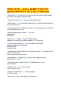 WSET LEVEL 1 EXAM SCRIPT VERIFIED&NewLine;QUESTIONS WITH FULL SOLUTION 2026