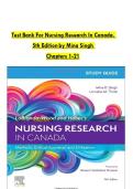 Nursing Research in Canada 5th Edition by Mina  Singh &ndash; Complete Test Bank with Exam Questions  and Verified CORRECT ANSWERwers for All  Chapters   