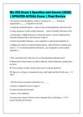 Bio 202 Exam 1 Question and Answer &lbrack;2026&rsqb;&NewLine;&vert; UPDATED ACTUAL Exam &vert; Final Review