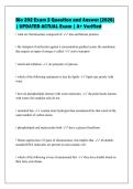 Bio 202 Exam 2 Question and Answer &lbrack;2026&rsqb;&NewLine;&vert; UPDATED ACTUAL Exam &vert; A&plus; Verified
