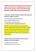 Florida 6-20 All-Lines Adjuster Exam Questions &NewLine;with Correct Answers &lpar;VerifiedAnswers&rpar; plus &NewLine;Rationales 2026 Q&A Instant Download PDF