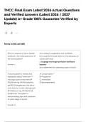 TNCC Final Exam Latest 2026 Actual Questions and Verified Answers &lpar;Latest 2026 &sol; 2027 Update&rpar; A&plus; Grade 100&percnt; Guarantee Verified by Experts&NewLine;