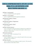 CRCR COMPREHENSIVE STUDY GUIDE&NewLine;2026 FULL QUESTIONS AND&NewLine;SOLUTIONS GRADED A&plus;