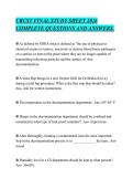 CRCST FINAL STUDY SHEET 2026&NewLine;COMPLETE QUESTIONS AND ANSWERS