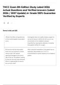 TNCC Exam 8th Edition Study Latest 2026 Actual Questions and Verified Answers &lpar;Latest 2026 &sol; 2027 Update&rpar; A&plus; Grade 100&percnt; Guarantee Verified by Experts