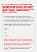 NCE ACTUAL FINAL EXAM 2026&sol;2027 TEST BANK &NewLine;PRACTICE QUESTIONS AND STUDY GUIDE ACCURATE &NewLine;EXAM COMPLETE REAL QUESTIONS AND CORRECT &NewLine;VERIFIED SOLUTIONS WITH DETAILED RATIONALES &NewLine;&lpar;RELIABLE ANSWERS&rpar; CURRENTLY UPDATED &NewLine;VERSION 2026 EDITION