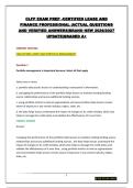CLFP EXAM PREP&vert;QUESTIONS AND VERIFIED ANSWERS&vert;BRAND NEW 2026-2027 UPDATE&vert;GRADED A&plus;