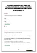 CLFP PREP EXAM &vert;QUESTIONS AND VERIFIED ANSWERS&vert;BRAND NEW 2026-2027 UPDATE&vert;GRADED A&plus;