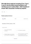 EPA 608 Study Material Including &lpar;Core&comma; Type 1&comma; 2 and 3&rpar; Newest 2026 Actual Questions and Verified Answers &lpar;Latest 2026 &sol; 2027 Update&rpar; A&plus; Grade 100&percnt; Guarantee Verified by Experts