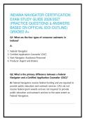 INDIANA NAVIGATOR CERTIFICATION EXAM STUDY GUIDE 2026&sol;2027 &lpar;PRACTICE QUESTIONS & ANSWERS BASED ON OFFICIAL IDOI OUTLINE&rpar; GRADED A&plus;