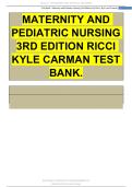 MATERNITY AND &NewLine;PEDIATRIC NURSING &NewLine;3RD EDITION RICCI &NewLine;KYLE CARMAN TEST &NewLine;BANK&period; 