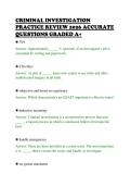 CRIMINAL INVESTIGATION&NewLine;PRACTICE REVIEW 2026 ACCURATE&NewLine;QUESTIONS GRADED A&plus;