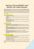 Med-Surg ATI Exam 2026&sol;2027&colon; Latest Questions with Complete Rationales&NewLine;&NewLine;