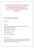 AAAE CERTIFIED MEMBER &lpar;C&period;M&period;&rpar; ALL MODULES &NewLine;COMBINED EXAMINATION 300 PRACTICE &NewLine;QUESTIONS WITH CORRECT ANSWERS AND &NewLine;RATIONALES
