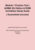Module 1 Practice Test &vert; AHIMA 5th Edition & EHIM 3rd Edition Study Guide