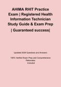 AHIMA RHIT Practice Exam &vert; Registered Health Information Technician Study Guide & Exam Prep