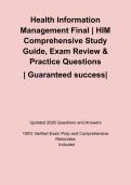 Health Information Management Final &vert; HIM Comprehensive Study Guide&comma; Exam Review & Practice Questions