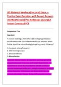 ATI Maternal Newborn Proctored Exam &mdash; &NewLine;Practice Exam Questions with Correct Answers &NewLine;&lpar;VerifiedAnswers&rpar; Plus Rationales 2026 Q&A &NewLine;Instant Download PDF 