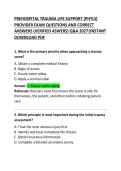 Prehospital Trauma Life Support &lpar;PHTLS&rpar; Exam Questions and Correct Answers