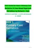 Test Bank- Ham's Primary Care Geriatrics&colon; A Case-Based Approach 7th Edition By Gregg A&period; Warshaw&comma; All Chapters Updated Latest