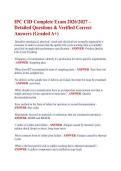 IPC CID Complete Exam 2026&sol;2027 &ndash; &NewLine;Detailed Questions & Verified Correct &NewLine;Answers &lpar;Graded A&plus;&rpar;&NewLine;