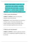 CPHIMS EXAM NEWEST EXAM 2026 &vert; ALL &NewLine;QUESTIONS AND CORRECT ANSWERS &NewLine;&lpar;DETAILED EXPLANATIONS&rpar; &vert; ALREADY &NewLine;GRADED A&plus; &vert; LATEST EXAM &vert; VERIFIED &NewLine;ANSWERS &vert; JUST RELEASED CPHIMS Exam 2