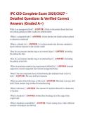IPC CID Complete Exam 2026&sol;2027 &ndash; &NewLine;Detailed Questions & Verified Correct &NewLine;Answers &lpar;Graded A&plus;&rpar;