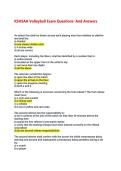 KSHSAA Volleyball Exam Questions  And Answers&NewLine;