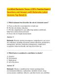 Certified Bariatric Nurse &lpar;CBN&rpar; Practice Exam 2 Questions and Answers with Rationales Latest Versions Top Rated A&plus;&period;
