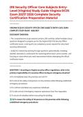 01E Security Officer Core Subjects Entry-Level &lpar;Virginia&rpar; Study Guide Virginia DCJS Exam 2027&sol; 2026 Complete Security Certification Preparation Material